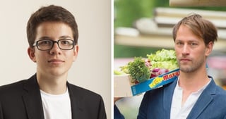 Portraits of Felix Finkbeiner and Tristram Stuart